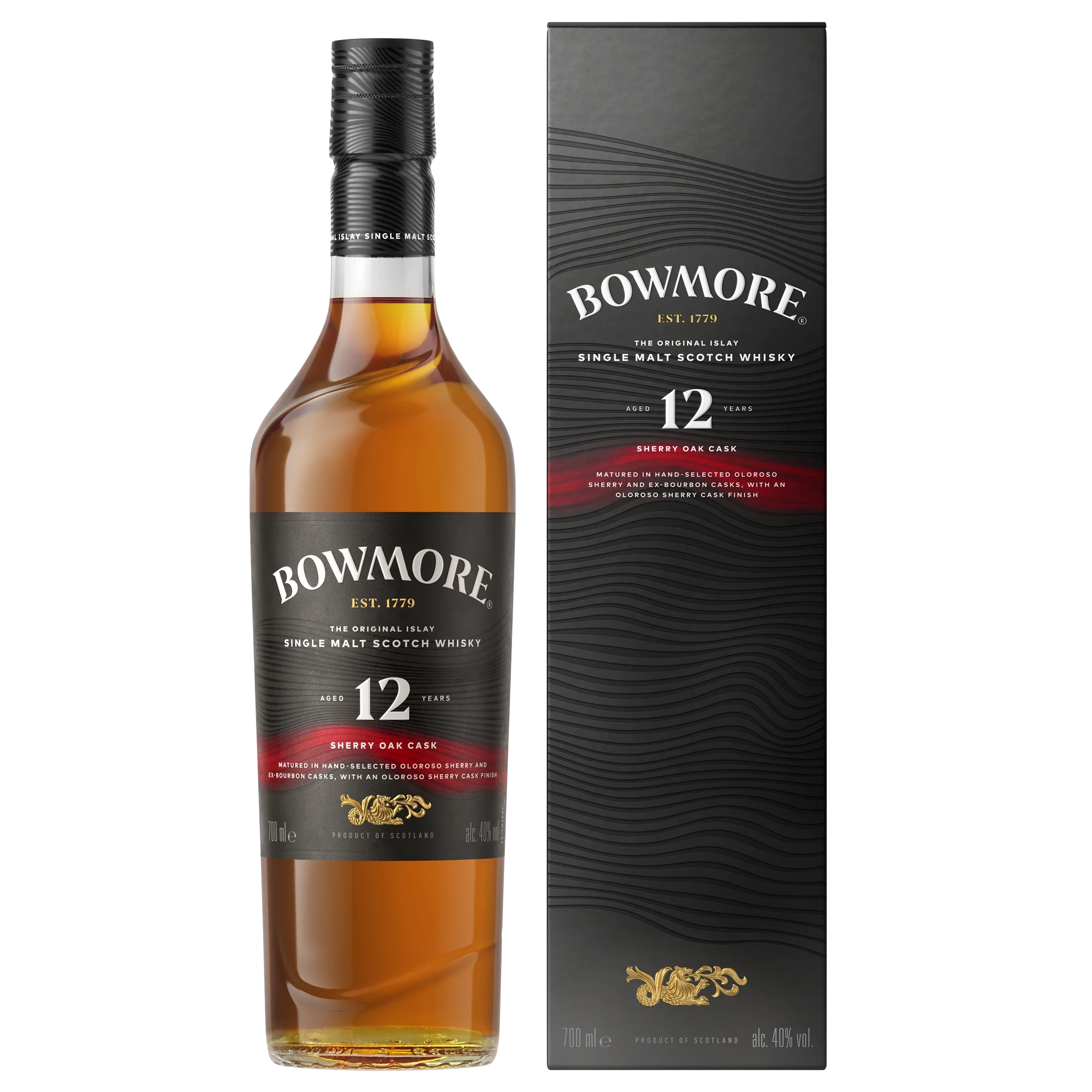 BOWMORE 12YR SHERRY OAK ISLAY SINGLE MALT SCOTCH 700ML @ Township [1055104]