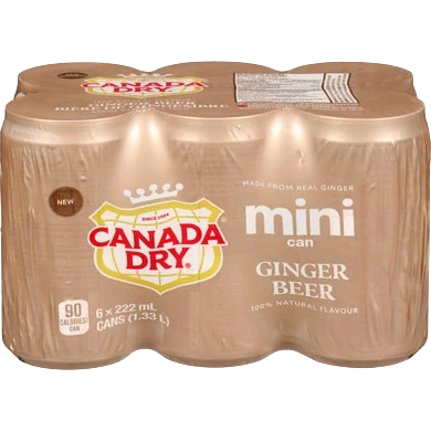 CANADA DRY GINGER BEER 222ML 6PK CAN @Deerfoot Meadows [1052917]