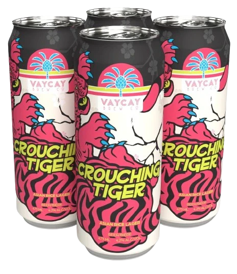 CROUCHING TIGER RICE LAGER 473ML 4PK CAN @Deerfoot Meadows [1050475]