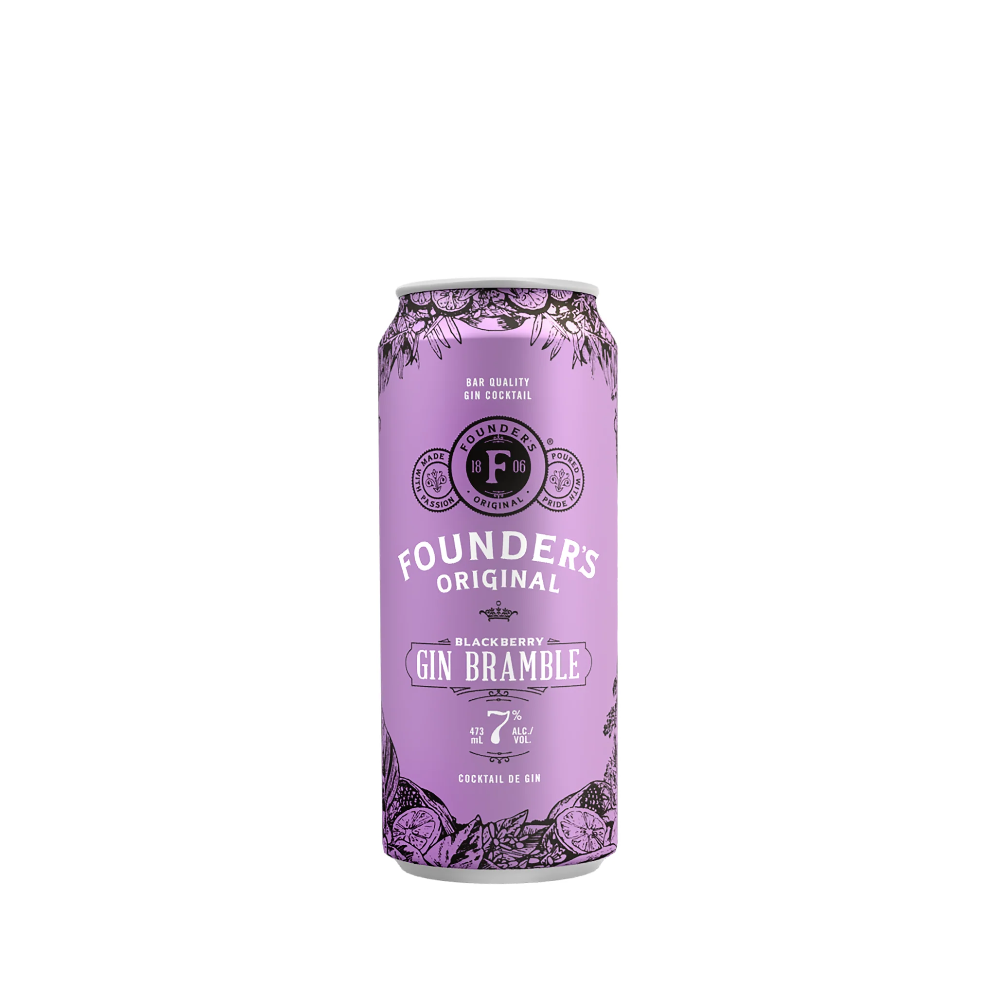 FOUNDERS ORIGINAL BLACKBERRY GIN BRAMBLE 473ML CAN @ Regina [1027352]