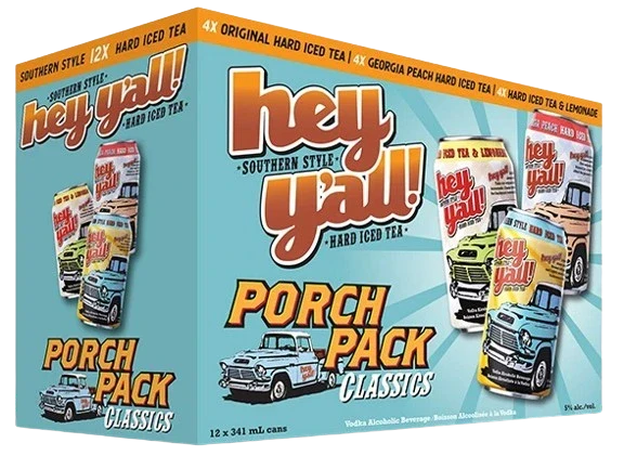 HEY YALL HARD ICED TEA PORCH PACK CLASSICS 341ML 12PK CAN @ Kelowna [1000866]