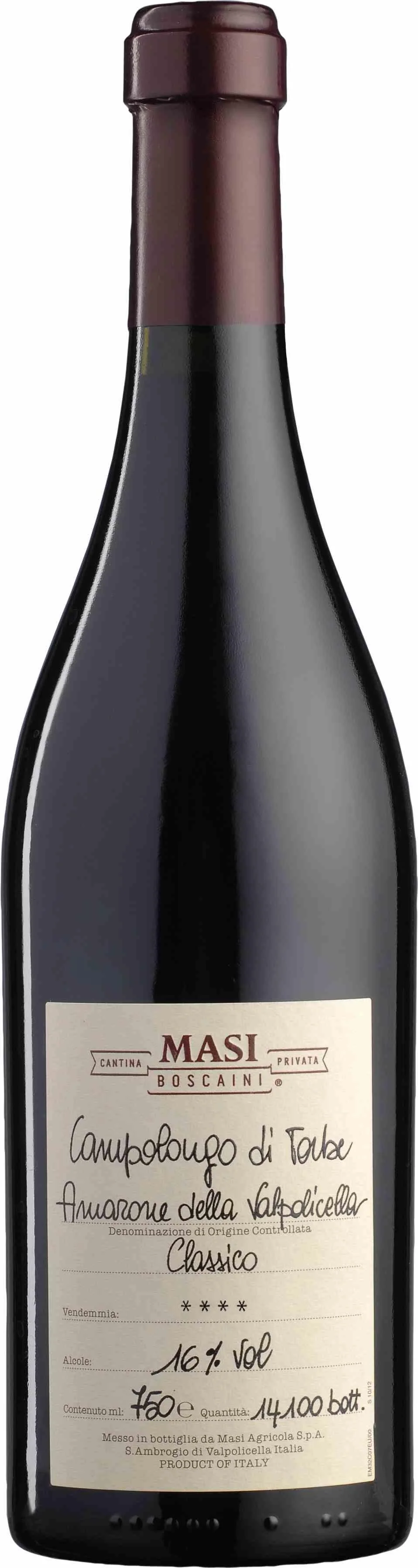 MASI CAMPOLONGO DI TORBE AMARONE DELLA VALPOLICELLA 750ML @ MacTaggart Ridge [1021547]