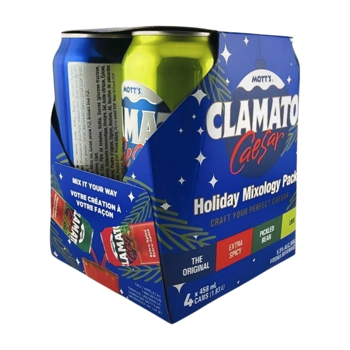 MOTTS CLAMATO CAESAR MIXOLOGY 458ML 4PK CAN @ Kelowna [1061071]
