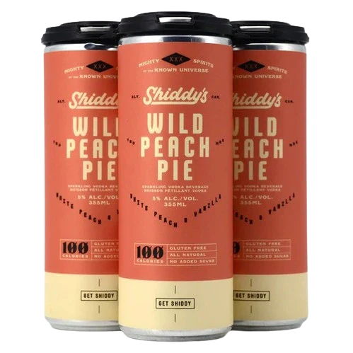 SHIDDYS WILD PEACH PIE 473ML 4PK CAN @ Airdrie [1047669]