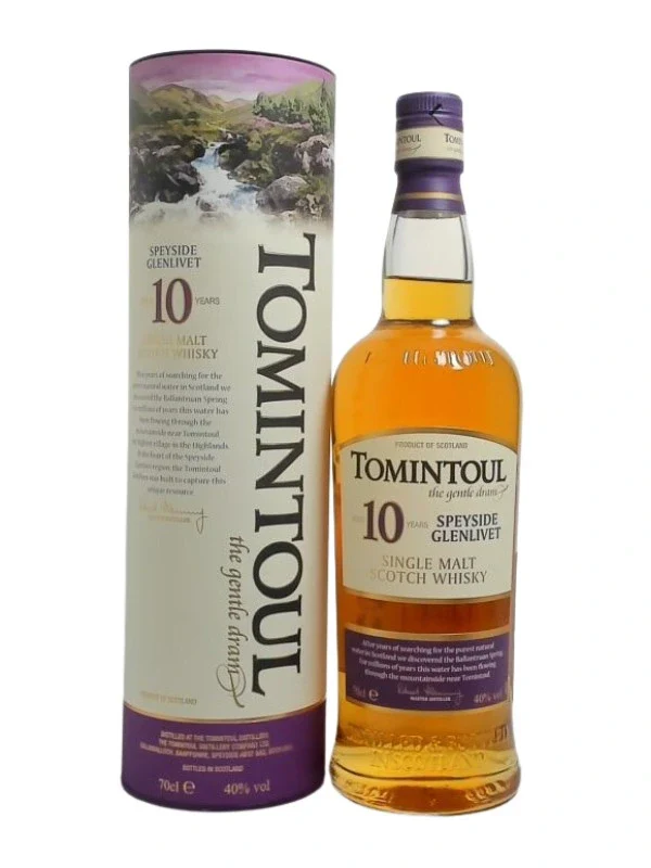 TOMINTOUL 10YR OLD SPEYSIDE GLENLIVET SINGLE MALT 700ML @Deerfoot Meadows [1049503]