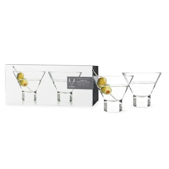 VISKI HEAVY BASE CRYSTAL MARTINI GLASSES @Deerfoot Meadows [1022754]