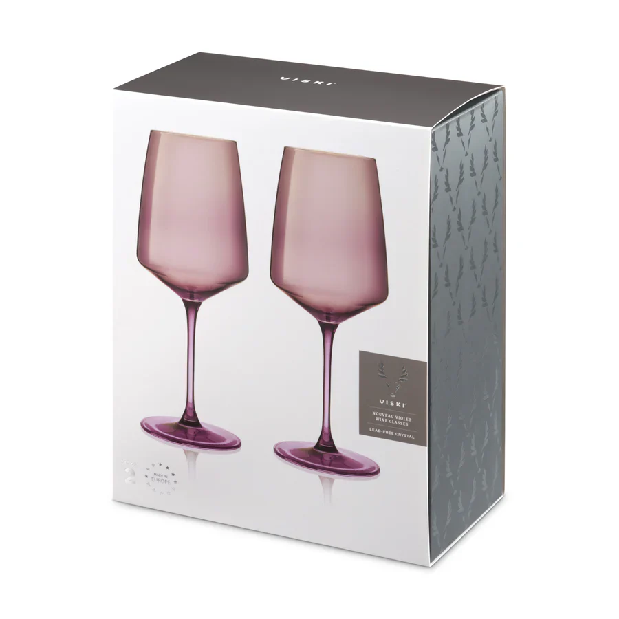 VISKI NOUVEAU VIOLET WINE GLASSES 2PK @ Southgate [1061272]