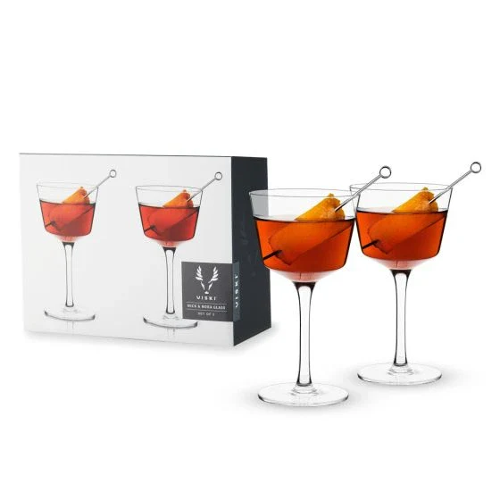 VISKI RAYE CRYSTAL NICK & NORA GLASS 2PC @Deerfoot Meadows [1005116]