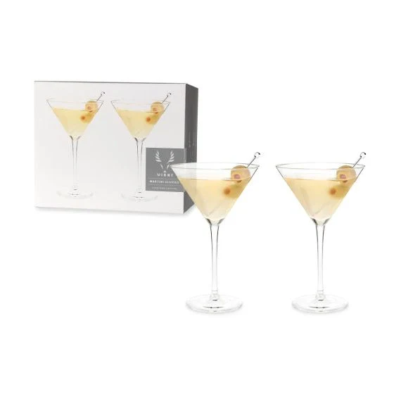 VISKI STEMMED CRYSTAL MARTINI GLASSES @Deerfoot Meadows [1032636]