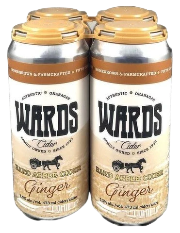 WARDS GINGER APPLE CIDER 473ML 4PK CAN @ MacTaggart Ridge [1049237]