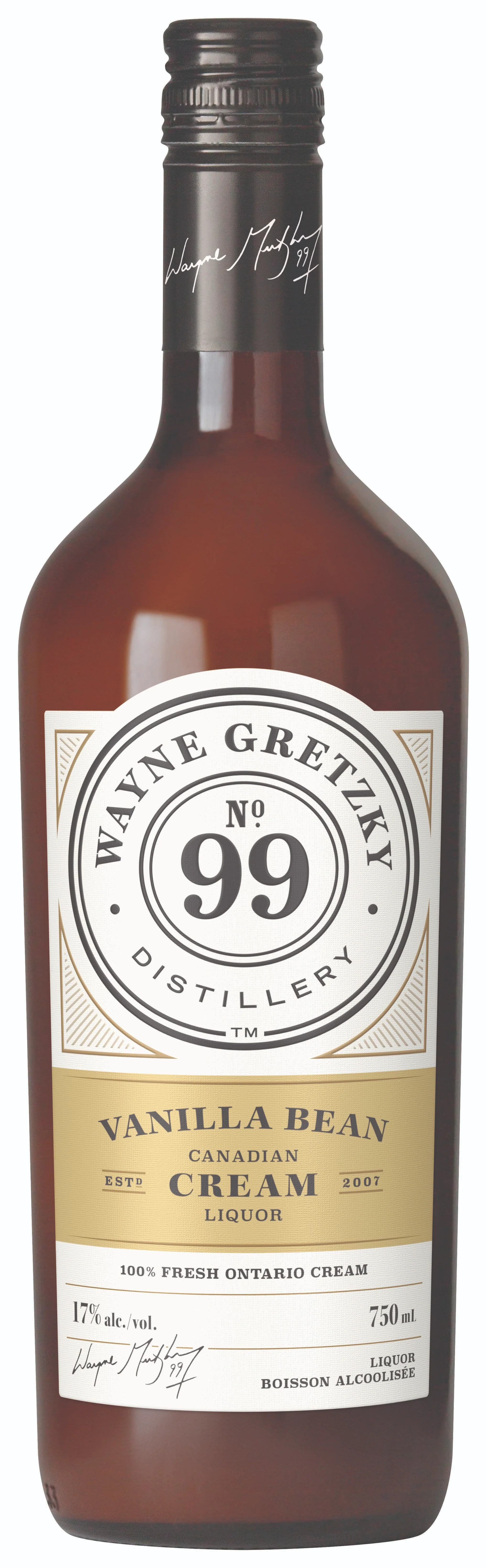 WAYNE GRETZKY VANILLA BEAN CREAM LIQUEUR 750ML @ Sage Hill [1059210]
